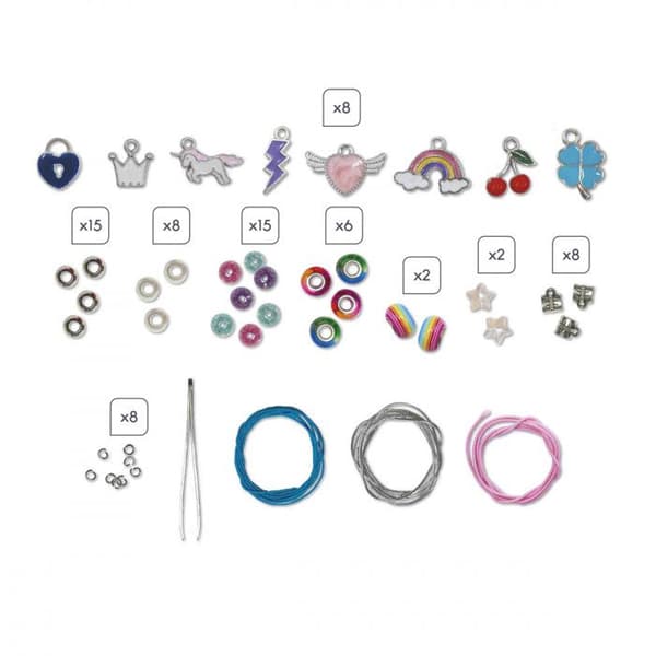 8 Feel Good-smycken att skapa - Les Ateliers Bijoux - Skapande av DIY-armband - Creative Leisure Kit för barn - Från 8 år