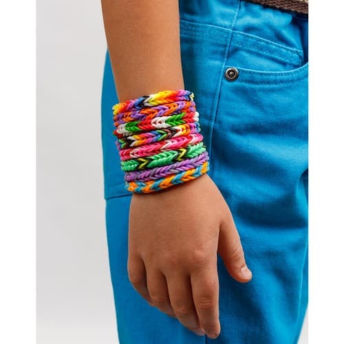 Smykkefremstillingssett | Flett fargerike armbånd med gummibånd | DIY