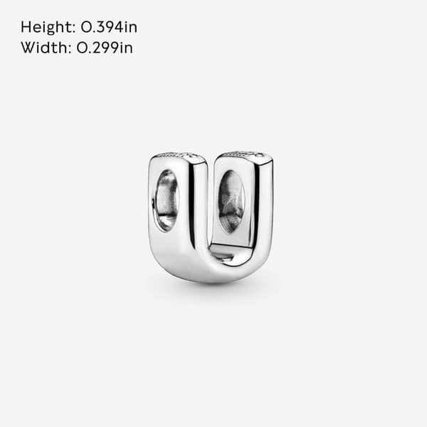Naisten helmet Pandora LETTER T SILVER Hopeinen