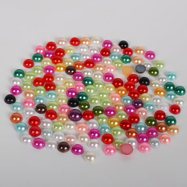 INF 5600 stk. Halvrunde Perler, Imiterede Perleperler i Æske