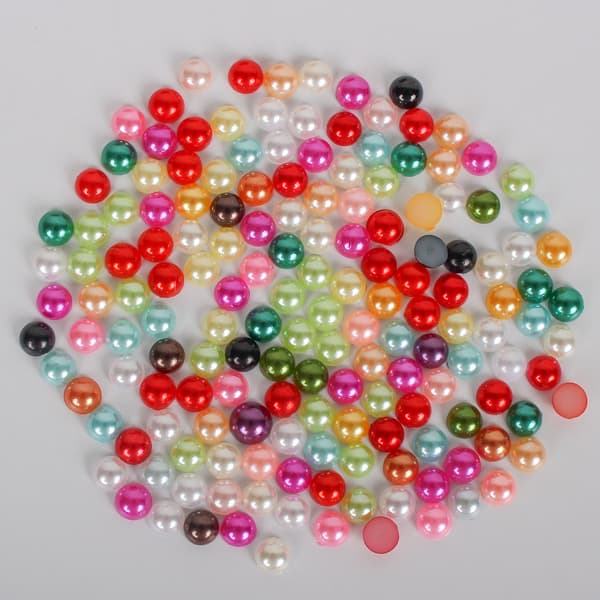INF 5600 stk. Halvrunde Perler, Imiterede Perleperler i Æske