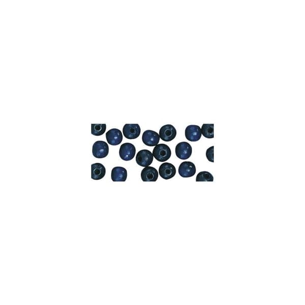FSC 100% träpärlor, polerade, 6 mm ø, mörkblå, 115 stycken