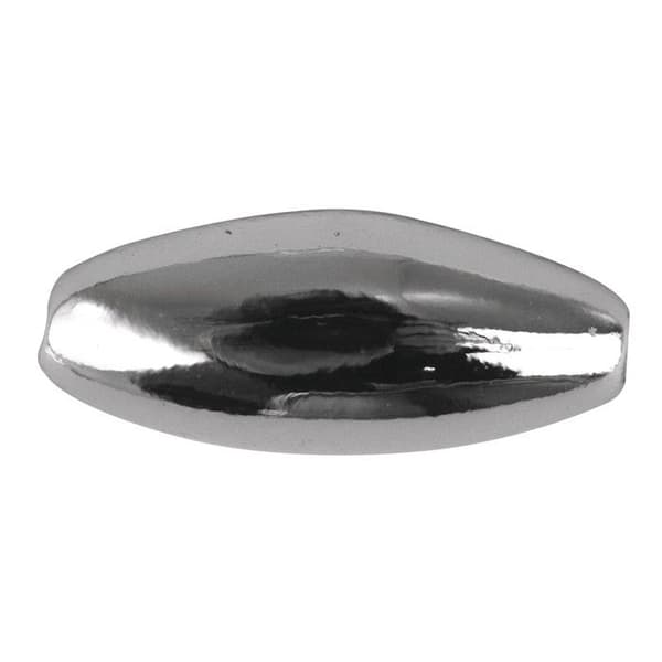 Plastpärlor, 6x14 mm, silver, låda 12 st