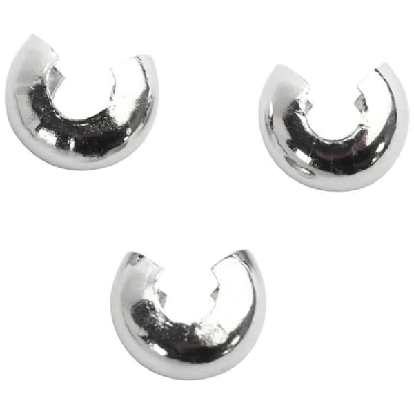 Cacheknut - Krosspärlor - Silver - 5 mm - 50 st