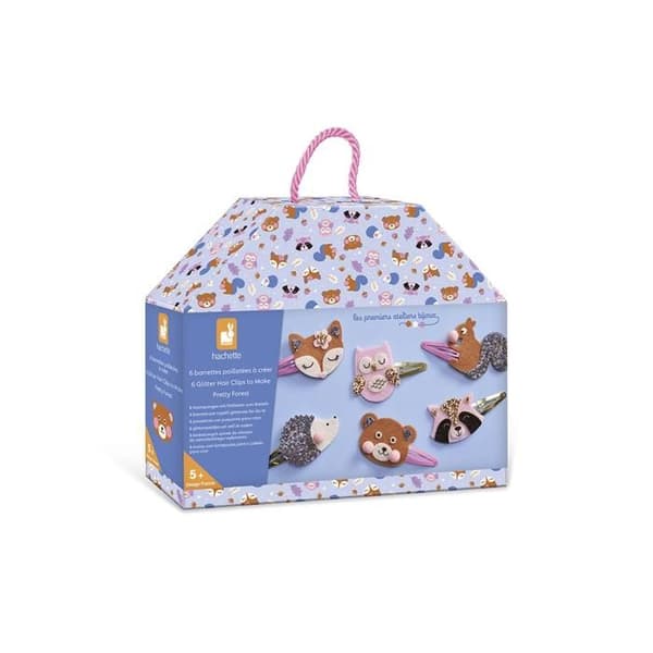 Coffret 6 Hårspännen att Skapa - Skogsdjur - Smyckesverkstäderna - Kreativ Hobbykit för Barn - Från 5 år