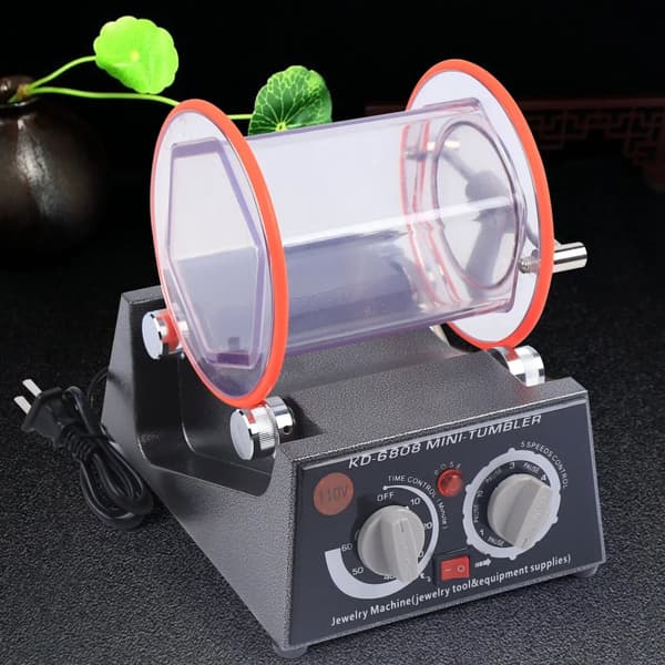Smyckespolermaskin, Justerbar Timer 10-60 Min, Kompakt Design, Ren Kopparmotor