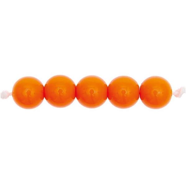 Plastpärlor - Orange - 10 mm - 24 st