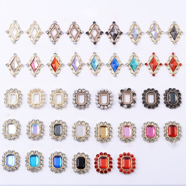 INF Hårkronejuveludsmykninger Rhinestone udsmykninger Hvid