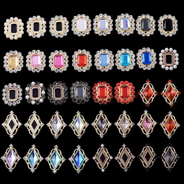 INF Hårkronejuveludsmykninger Rhinestone udsmykninger Hvid