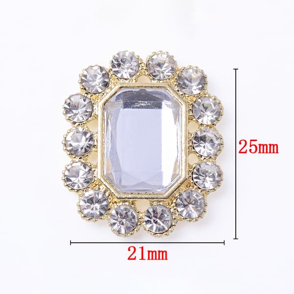 INF Hårkronejuveludsmykninger Rhinestone udsmykninger Hvid
