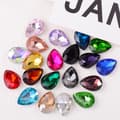 Miniatyrbillede 2 af 4: INF Teardrop Rhinestones Glas Crystal Gems til DIY Crafts 100 stk Grøn M