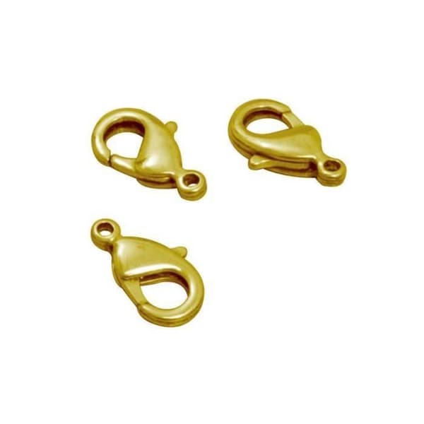 Fermoirer karbinhakar - DTM KREATIVA HOBBIES - 4 stycken - Guld - 12mm - Flerfärgad