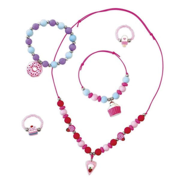 Gourmet smycken - Janod - J09183 - 1 halsband - 2 armband - 2 ringar