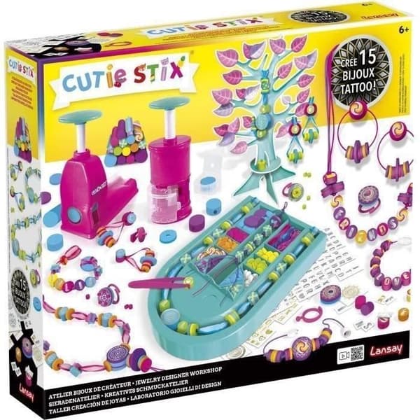 Cutie Stix - Designer Smyckesworkshop - Konstnärliga aktiviteter - Smyckesskapande - Från 6 år - Lansay