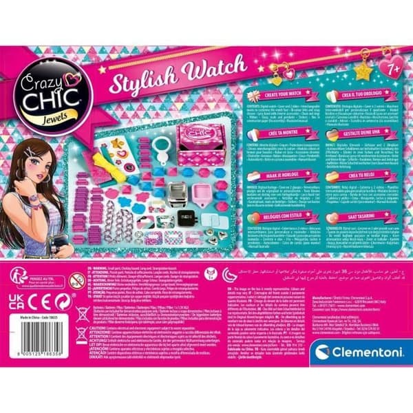 Snygg Clementoni Crazy Chic barnklocka - Rosa - från 7 år och uppåt - För tjejer