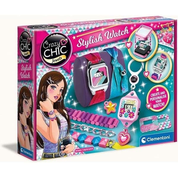 Snygg Clementoni Crazy Chic barnklocka - Rosa - från 7 år och uppåt - För tjejer