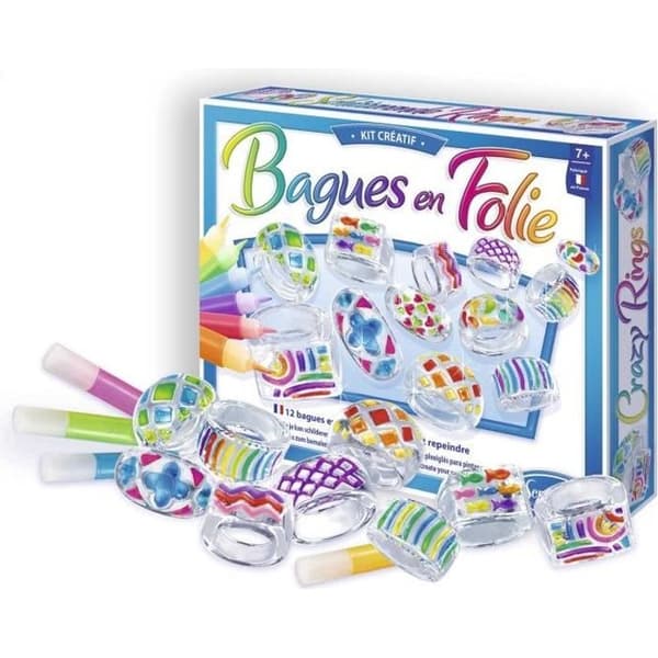SENTOSPHERE Bagues En Folie box för att skapa färgglada ringar - Tjej 7+ år
