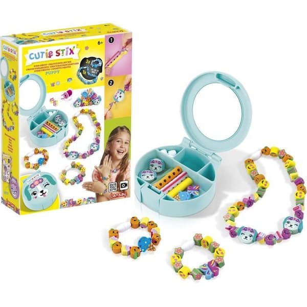 LANSAY - CUTIE STIX - Creative Case - Konstnärliga aktiviteter - Smyckesskapande - Från 6 år