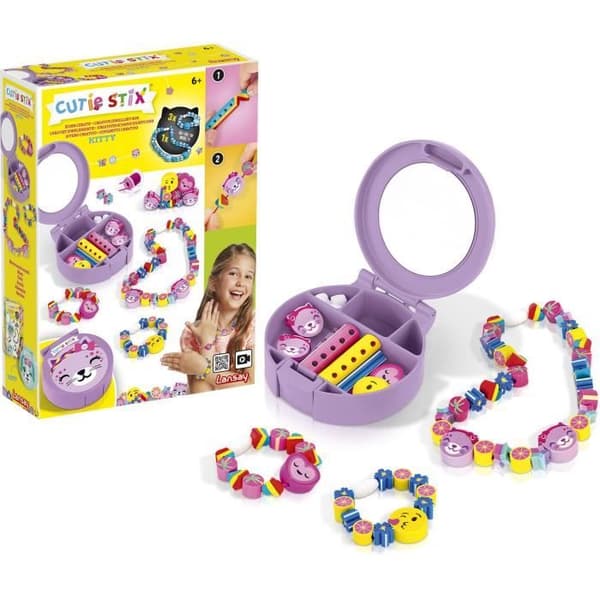 LANSAY - CUTIE STIX - Creative Case - Konstnärliga aktiviteter - Smyckesskapande - Från 6 år