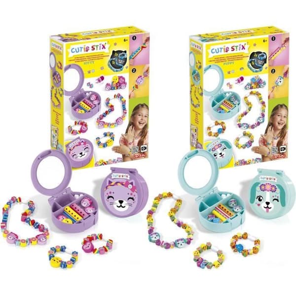 LANSAY - CUTIE STIX - Creative Case - Konstnärliga aktiviteter - Smyckesskapande - Från 6 år