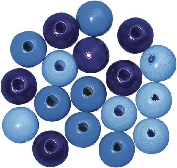 Rayher smyckesset - 12-530-00 - 1253000 Träpärlor FSC 100%, polerad, 10 mm i Weber, i Blister 52stuck,