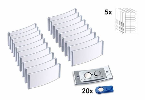 Badgepoint - POL30MA66-20DR - 20 polar(R) 30 > magnetiska namnbrickor, med kartong att skriva ut