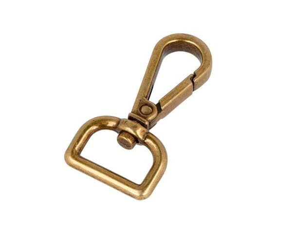 Innspiro - A15060302 - VELOX Mousqueton Ring D Zamak Guld Ålderdomlig 19,5 mm 5u.