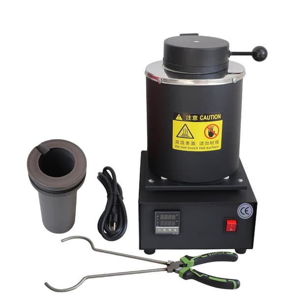 Digital elektrisk smältugn, 1400W effekt, maximal temperatur på 1150°C,Svart 2KG 220V