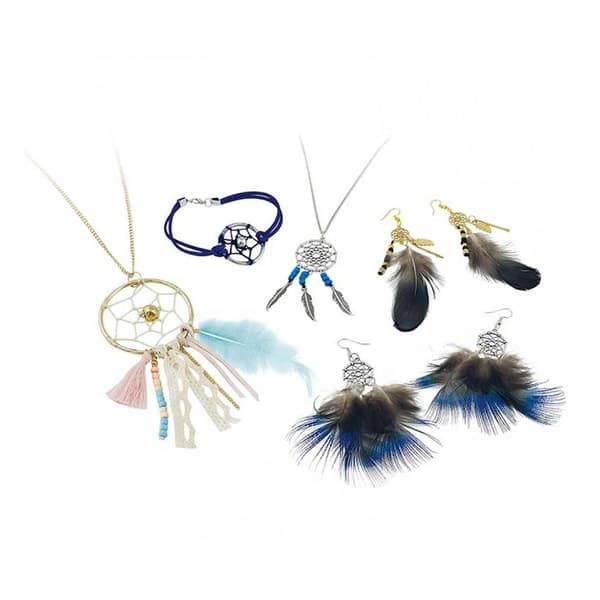 Dreamcatcher smyckesskapande kit - BUKI FRANCE - 5 unika juveler - Från 8 år