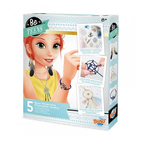Dreamcatcher smyckesskapande kit - BUKI FRANCE - 5 unika juveler - Från 8 år
