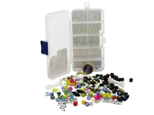 Cypbrands smyckessats - JM-04-RW - Minifodral med 200 delar för att skapa dina Rainbow High Divers M-armband