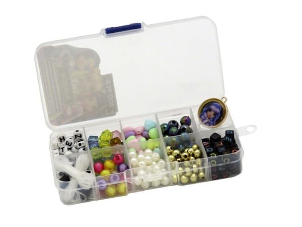 Cypbrands smyckessats - JM-04-RW - Minifodral med 200 delar för att skapa dina Rainbow High Divers M-armband