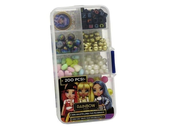 Cypbrands smyckessats - JM-04-RW - Minifodral med 200 delar för att skapa dina Rainbow High Divers M-armband
