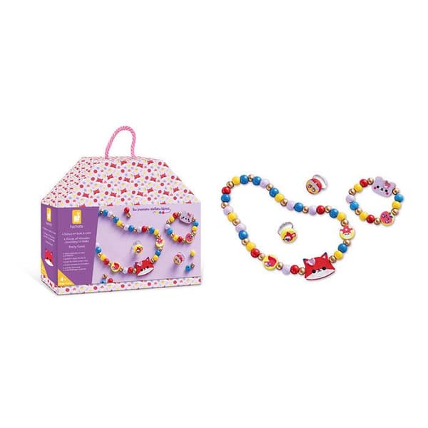 4 träjuveler för att skapa en vacker skog - Les Premiers Bijoux-workshops - DIY-smyckenskapande - Creative Leisure Kit - Från 4 år