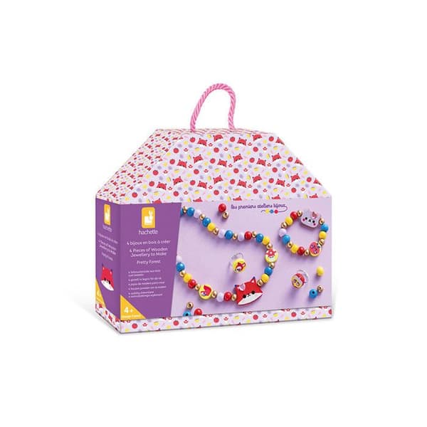 4 träjuveler för att skapa en vacker skog - Les Premiers Bijoux-workshops - DIY-smyckenskapande - Creative Leisure Kit - Från 4 år