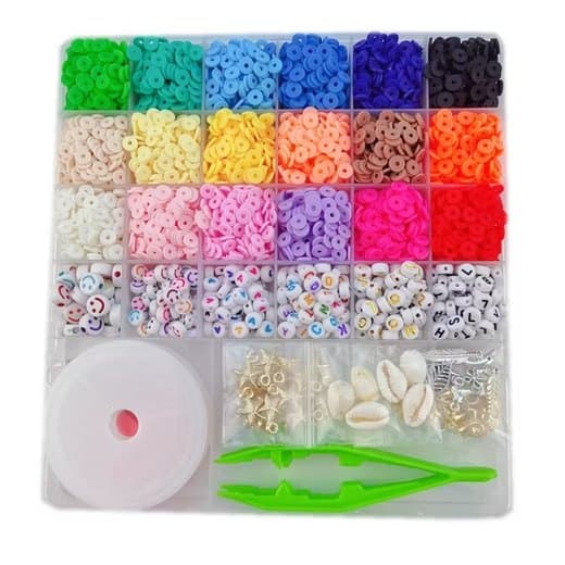 Lollanda DIY armbåndssæt 26 dele, DIY perlesmykker, armbånd og halskæder håndværk til børn – kreativ, lav dine egne armbånd