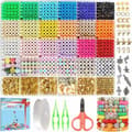 Miniatyrbillede 5 af 5: Lollanda DIY armbåndssæt 26 dele, DIY perlesmykker, armbånd og halskæder håndværk til børn – kreativ, lav dine egne armbånd