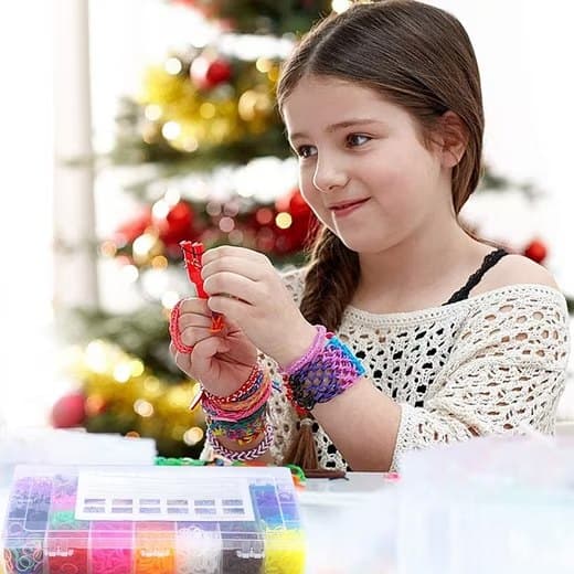 Lollanda DIY armbåndssæt 26 dele, DIY perlesmykker, armbånd og halskæder håndværk til børn – kreativ, lav dine egne armbånd