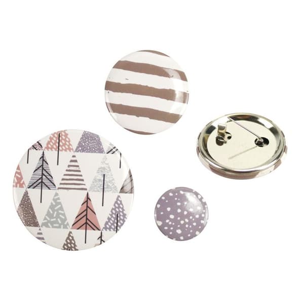 Badge fantasi Mönster geometrisk 3 delar