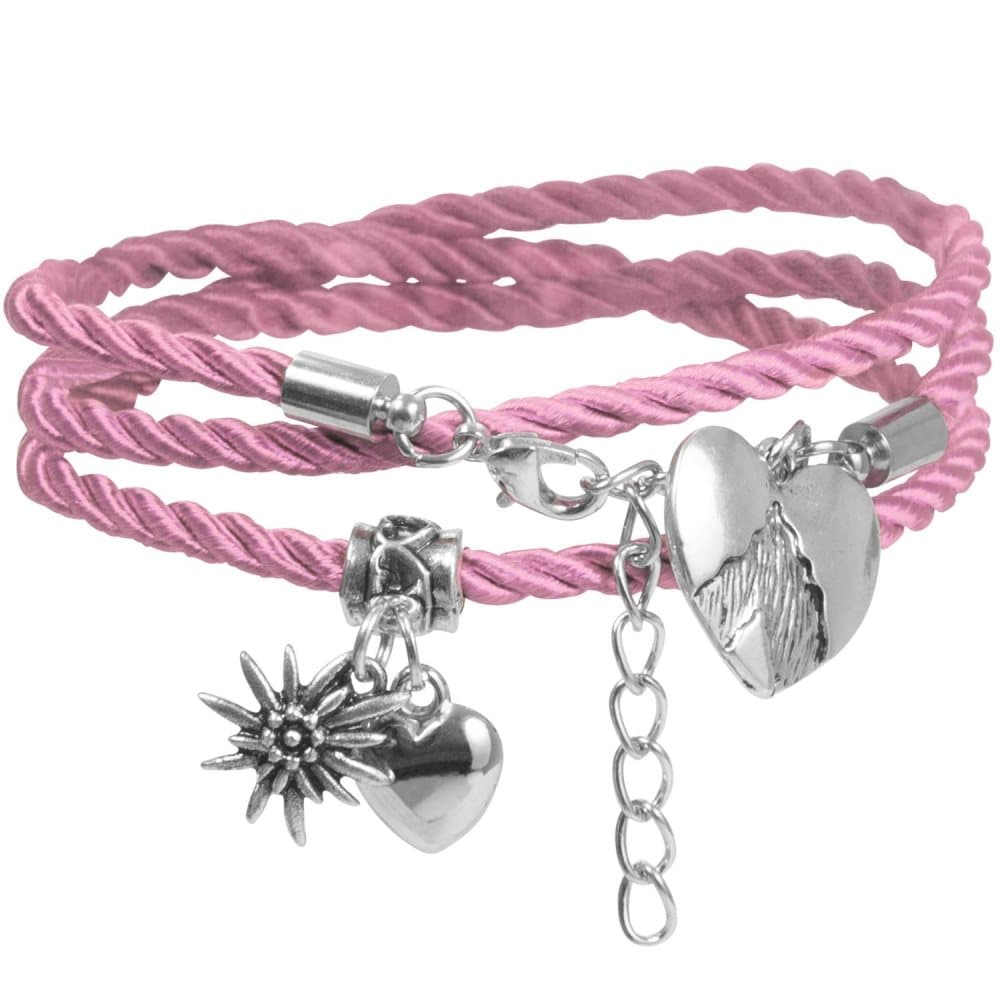 Armband Alpenherz - rosa