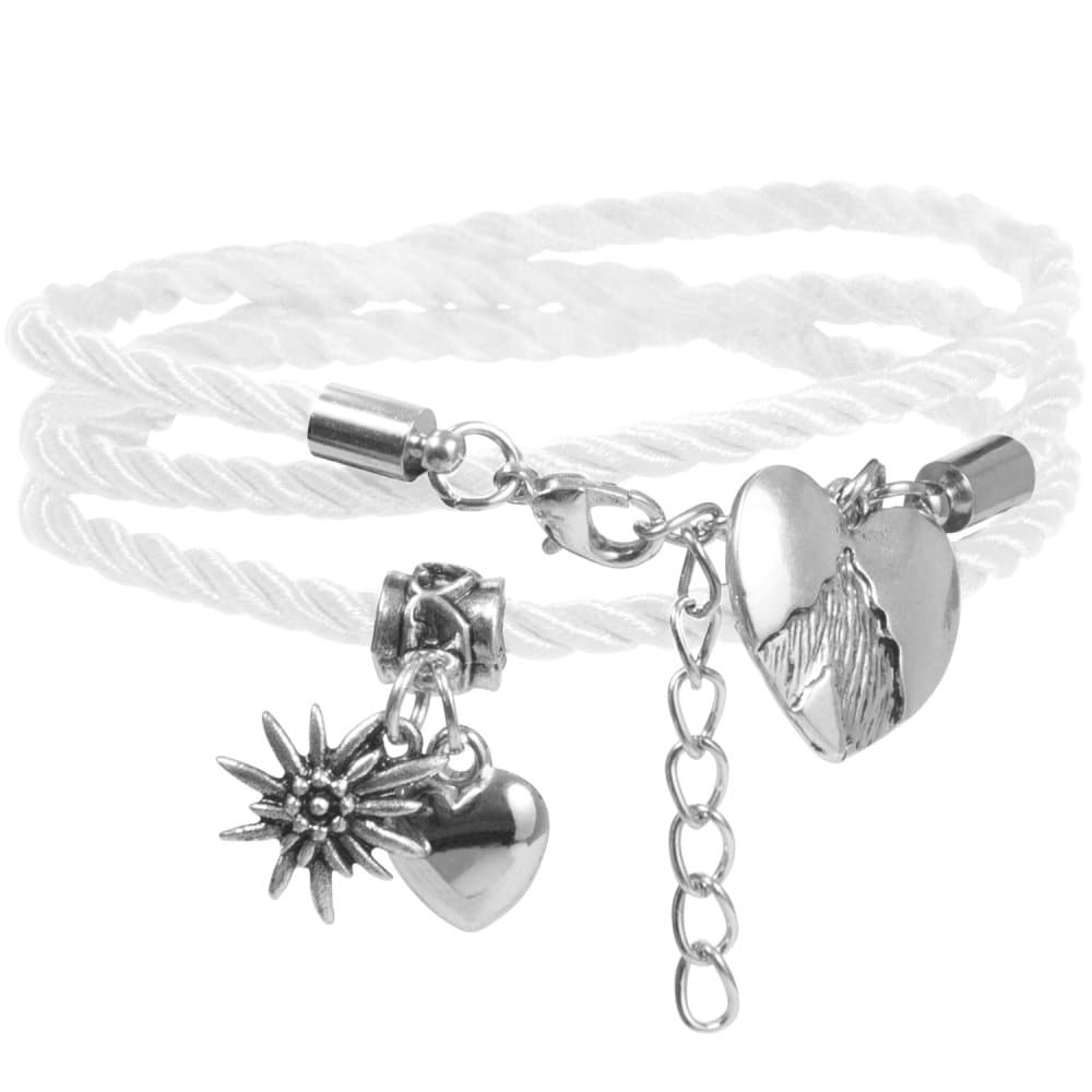 Armband Alpenherz - vit
