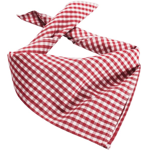 Traditionell scarf (rutig) - röd/vit