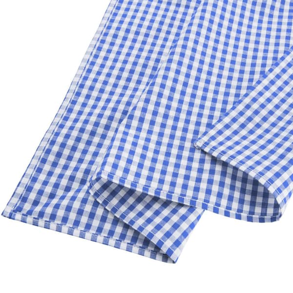 Traditionell scarf (rutig) - ljusblå/vit