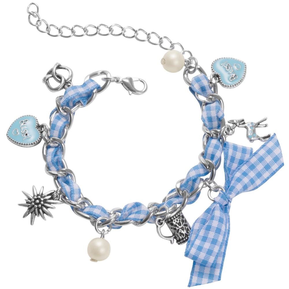 Armband Wiesnglück - blå/vit