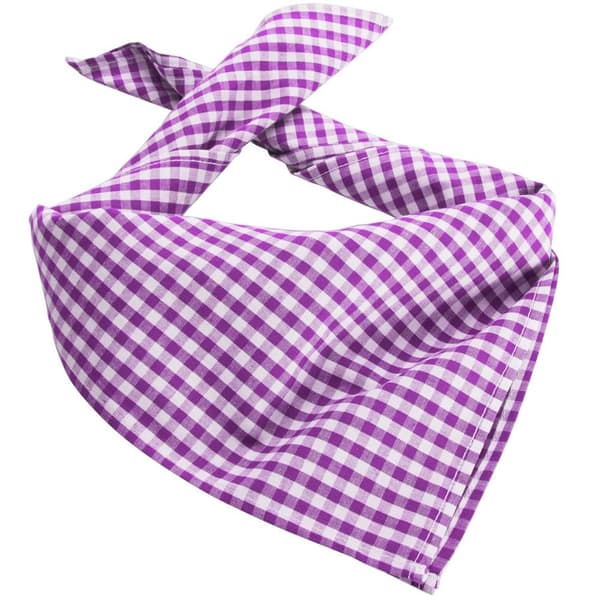 Traditionell scarf (rutig) - lila/vit