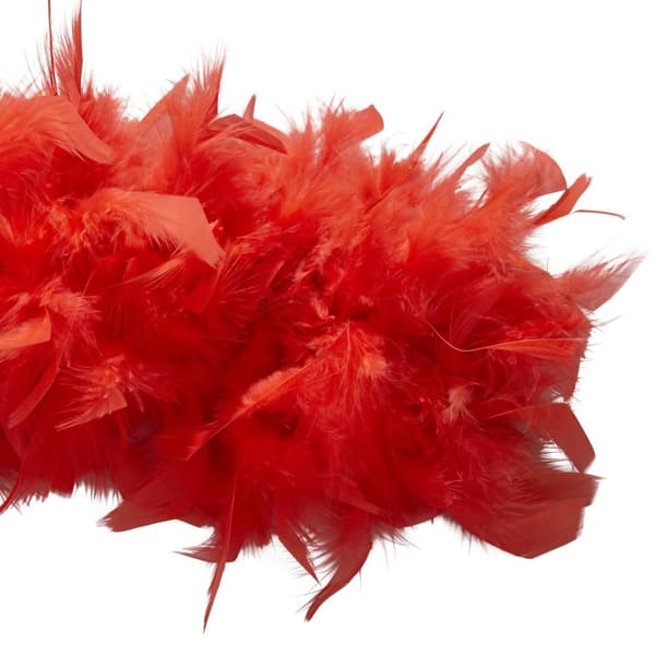 Fluffig fjäderboa - röd