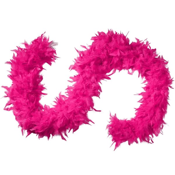 Fluffig fjäderboa - pink