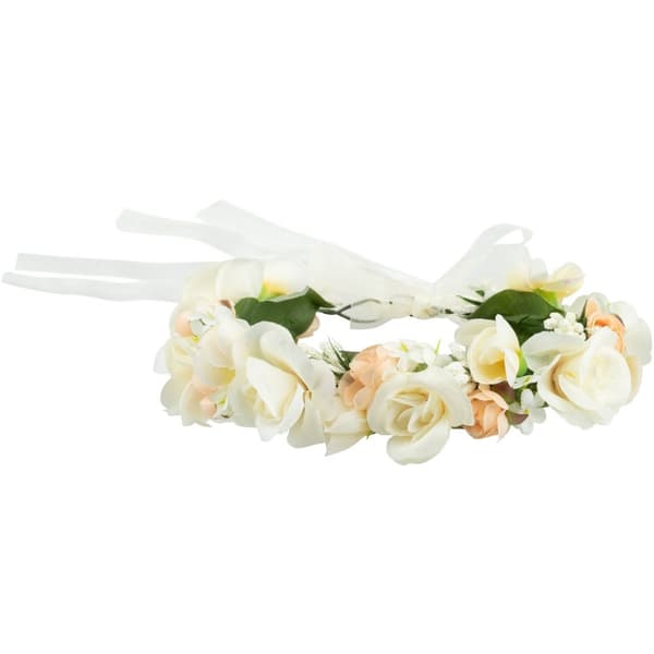 Blomsterkrans alperose - grøn/hvid