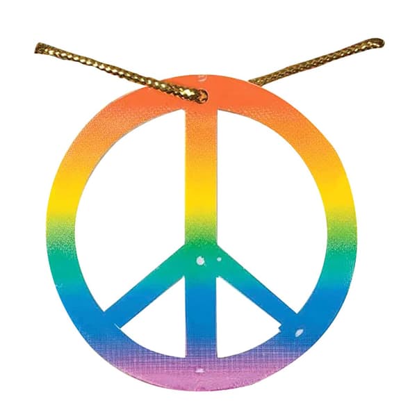Bristol Novelty Unisex Adults Rainbow Peace Medallion Rainbow One Size