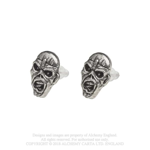 Iron Maiden Stud Earrings: Piece of Mind Eddie